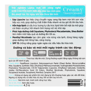 Son dưỡng môi LipIce không màu chuyển kem mịn không hương thỏi 4.3g