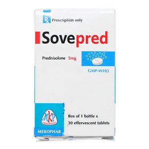 Viên sủi Sovepred 5mg chống viêm và ức chế miễn dịch chai 30 viên