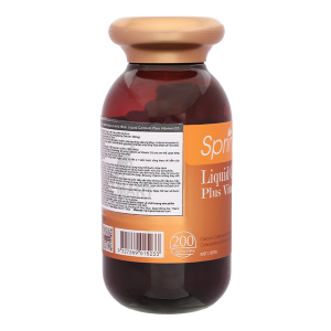 SpringLeaf Liquid Calcium Plus Vitamin D3 bổ sung canxi, vitamin D3 lọ 200 viên