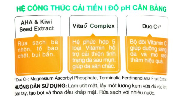 Kem rửa mặt Acnes Vitamin sáng da, mờ vết thâm tuýp 100g