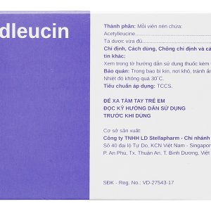 Stadleucin 500mg trị triệu chứng chóng mặt (10 vỉ x 10 viên)
