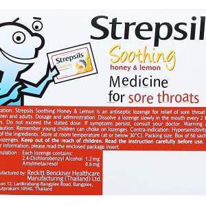 Viên ngậm Strepsils Soothing Honey & Lemon giảm đau họng (50 gói x 2 viên)