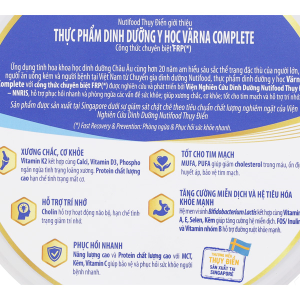Sữa bột Nutifood Varna Complete phục hồi sức khỏe cho người ốm, bệnh (850g)