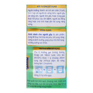 Sữa bột Oggi giúp tăng cân hiệu quả cho người lớn, trẻ em trên 3 tuổi (900g)