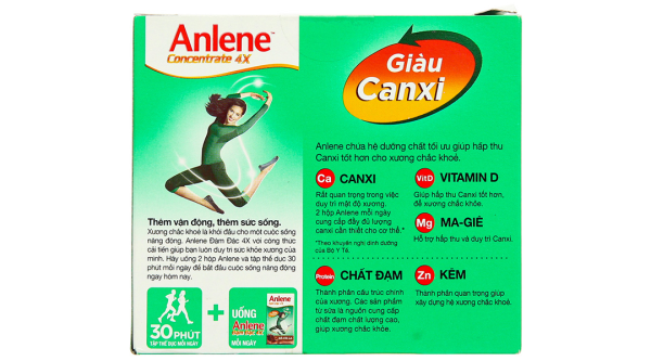 Sữa bột pha sẵn Anlene đậm đặc 4x cho người từ 19 tuổi hương socola (125ml)