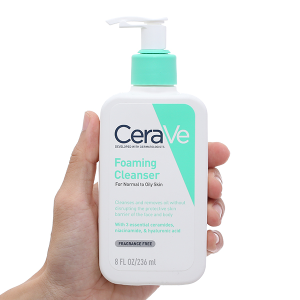 Sữa rửa mặt CeraVe Foaming Cleanser làm sạch sâu cho da dầu chai 236ml
