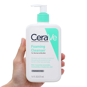 Sữa rửa mặt CeraVe Foaming Cleanser làm sạch sâu cho da chai 473ml