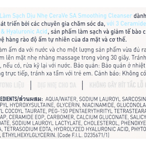 Sữa rửa mặt Cerave làm sạch dịu nhẹ cho da mụn nhạy cảm chai 236ml