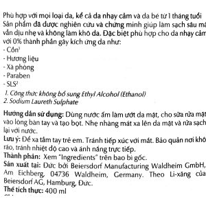 Sữa rửa mặt Eucerin pH5 Facial Cleanser sạch sâu cho da nhạy cảm chai 400ml