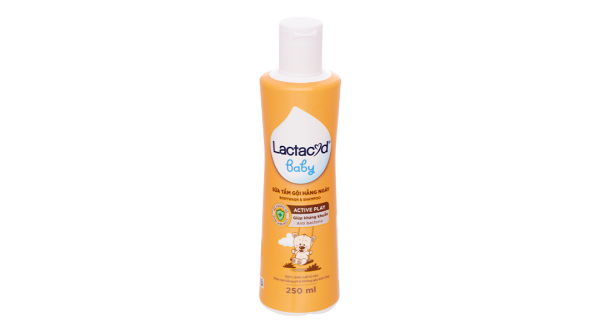 Sữa tắm gội Lactacyd Baby Active Play giúp dưỡng ẩm, giảm kích ứng cho da bé chai 250ml