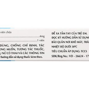 TanaMetrol 4mg hỗ trợ liệu pháp cần chống viêm và giảm miễn dịch (3 vỉ x 10 viên)