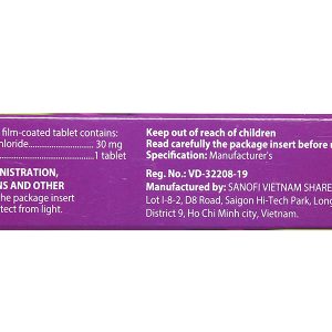 Telfast Kids 30mg trị viêm mũi dị ứng, mày đay cho bé (1 vỉ x 10 viên)