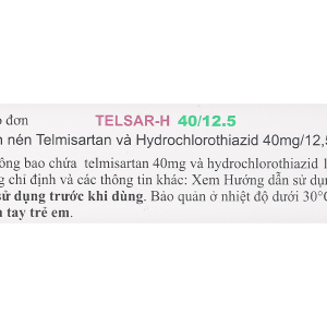 Telsar-H 40/12.5 trị tăng huyết áp (3 vỉ x 10 viên)