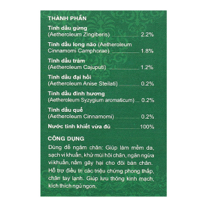 Dung dịch Thảo Dược Ngâm Chân Cung Đình hỗ trợ giảm triệu chứng phong thấp chai 100ml