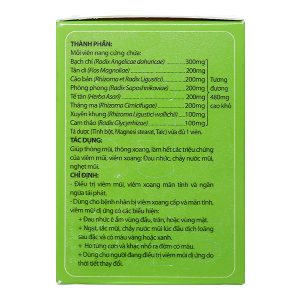 Thông Xoang Tán Nam Dược ngăn ngừa, trị viêm mũi, viêm xoang mạn tính lọ 50 viên