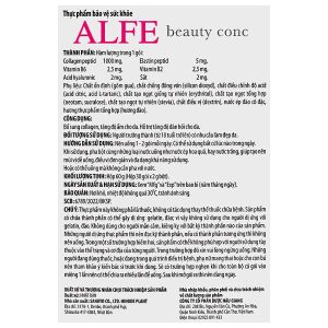 Bột Alfe Beauty Conc bổ sung collagen, giúp da căng mịn, đàn hồi hộp 30 gói x 2g