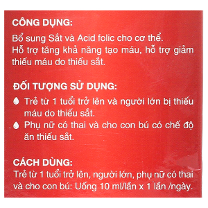 Dung dịch uống Feramax BC bổ sung sắt và acid folic cho cơ thể hộp 20 ống x 10ml
