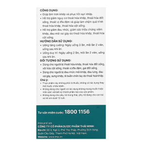 Khương Thảo Đan Gold giúp giảm triệu chứng thoái hóa khớp chai 120 viên