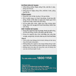 Khương Thảo Đan Gold giúp giảm triệu chứng thoái hóa khớp hộp 30 viên