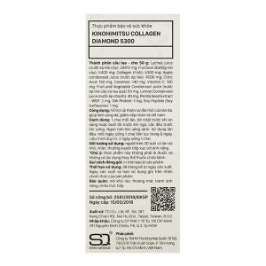 Nước uống Kinohimitsu Collagen Diamond hỗ trợ làm đẹp da hộp 3 chai x 50g