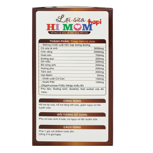 Cao lỏng Lợi sữa Hapi Hi Mom hỗ trợ tăng tiết sữa hộp 30 gói x 10ml