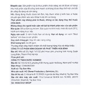 Menacal bổ sung canxi, khoáng chất cho cơ thể giúp chắc răng, ngừa loãng xương hộp 60 viên