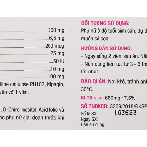 OvaQ Plus bổ sung dưỡng chất cần thiết cho phụ nữ trước khi mang thai hộp 60 viên