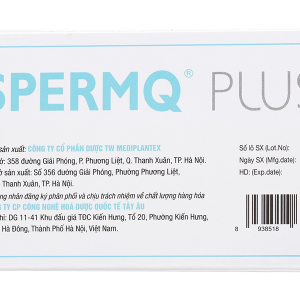 SpermQ Plus bổ sung dưỡng chất, tăng cường sức khỏe sinh sản nam giới hộp 60 viên