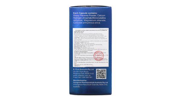 Vitatree Sheep Placenta 60000mg giúp hạn chế lão hóa da lọ 60 viên