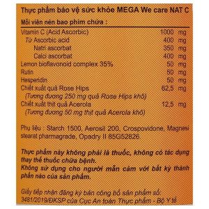 Nat C 1000 hỗ trợ tăng đề kháng hộp 30 viên