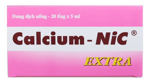 Dung dịch uống Calcium-Nic Extra bổ sung calci và vitamin (20 ống x 5ml)