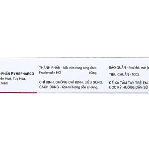 Fegra 60 trị viêm mũi dị ứng, mày đay (1 vỉ x 10 viên)
