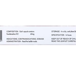 Fegra 60 trị viêm mũi dị ứng, mày đay (1 vỉ x 10 viên)