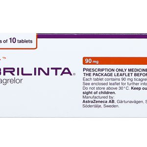 Brilinta 90mg phòng ngừa biến cố huyết khối (6 vỉ x 10 viên)
