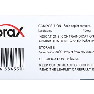 Alorax 10mg giảm các triệu chứng dị ứng theo mùa và viêm mũi dị ứng (10 vỉ x 10 viên)