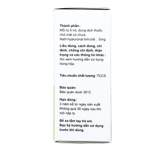 Dung dịch nhỏ mắt Tearbalance 0.1% trị tổn thương biểu mô giác mạc lọ 5ml