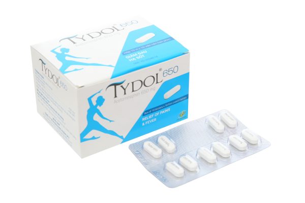 Tydol 650 hạ sốt, giảm đau từ nhẹ đến trung bình (10 vỉ x 10 viên)