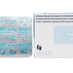 Bart 20mg trị viêm khớp dạng thấp, viêm xương khớp (3 vỉ x 10 viên)