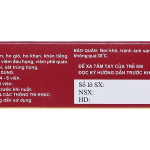 Viên ngậm Bổ phế Nam Hà trị ho, tiêu đờm (2 vỉ x 12 viên)
