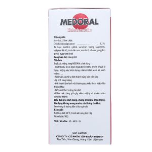 Thuốc súc miệng họng Medoral hỗ trợ trị nhiễm khuẩn họng, loét miệng chai 250ml