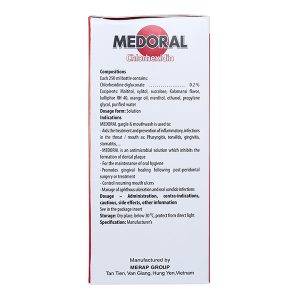 Thuốc súc miệng họng Medoral hỗ trợ trị nhiễm khuẩn họng, loét miệng chai 250ml