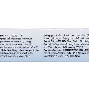 Rosepire 3mg/0.03mg thuốc tránh thai hằng ngày (1 vỉ x 28 viên)