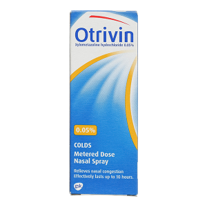 Dung dịch xịt mũi Otrivin 0.05% giảm triệu chứng nghẹt mũi, viêm mũi dị ứng chai 10ml
