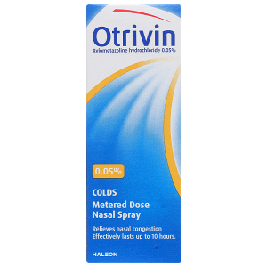 Dung dịch xịt mũi Otrivin 0.05% giảm triệu chứng nghẹt mũi, viêm mũi dị ứng chai 10ml