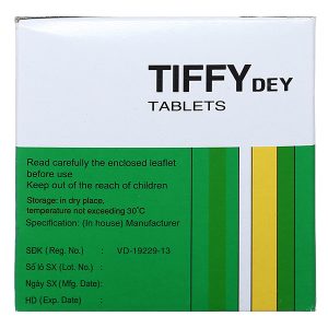 Tiffy Dey trị các triệu chứng cảm cúm, cảm lạnh (25 vỉ x 4 viên)