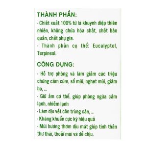 Tinh dầu khuynh diệp Mệ Đoan giữ ấm, giảm ho cho bé chai 30ml