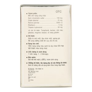 Tobicom trị mỏi mắt, đau nhức mắt, suy giảm thị lực (18 vỉ x 10 viên)