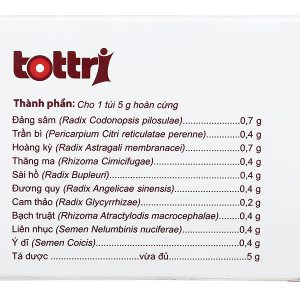 Viên hoàn cứng Tottri phòng và trị trĩ (15 gói x 5g)