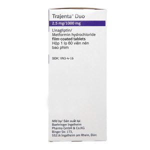Trajenta Duo 2.5mg/1000mg điều trị tiểu đường hộp 60 viên