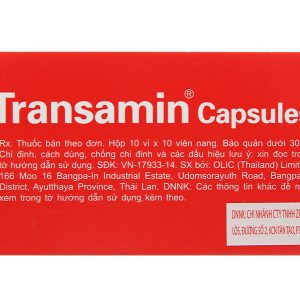 Transamin Capsules 250mg trị chảy máu do tăng tiêu firin (10 vỉ x 10 viên)